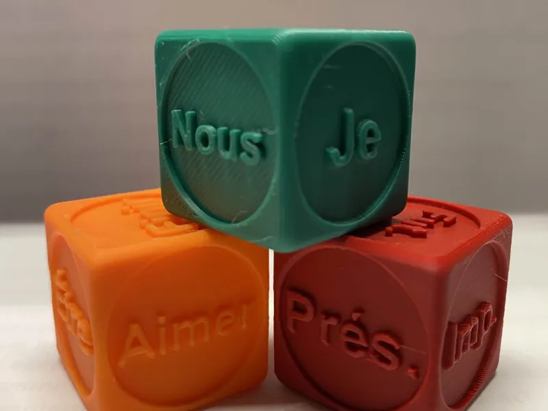 Mme Elizabeth - French Conjugation Cubes
