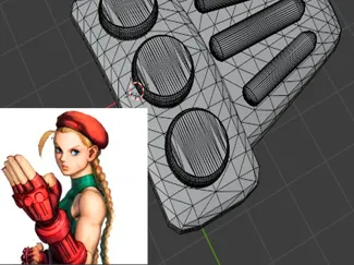 Luvas para cosplay Cammy Street Figther