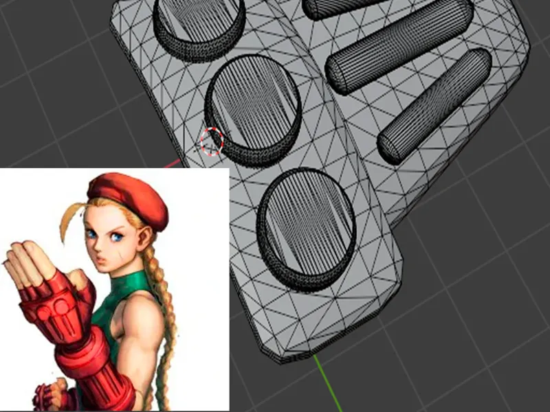 Luvas para cosplay Cammy Street Figther