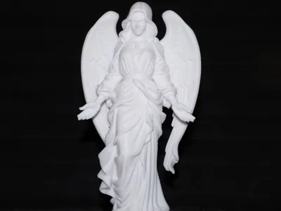 Angel with Wings - Decorative 3D Printed Figurine