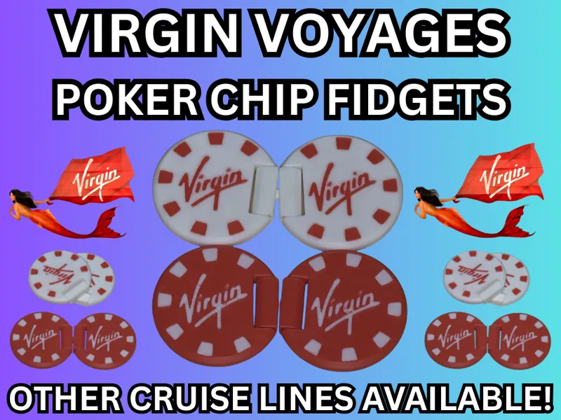 Virgin Voyages Cruise Line Poker Chip Fidget Flip