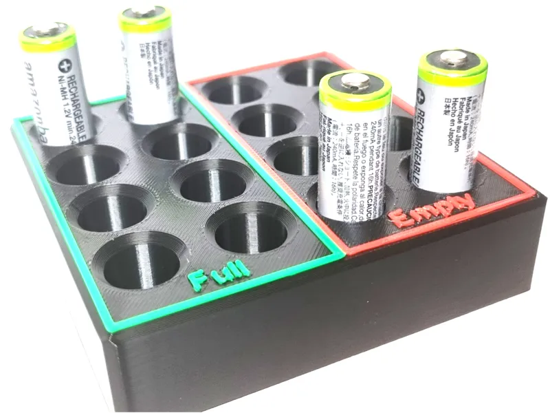 Rechargeable AA Battery Organizer