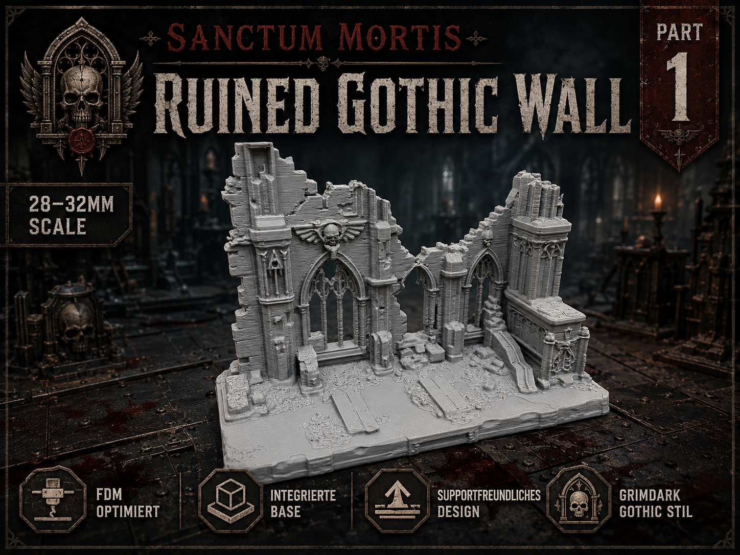 1. SANCTUM MORTIS – Ruined Gothic Wall