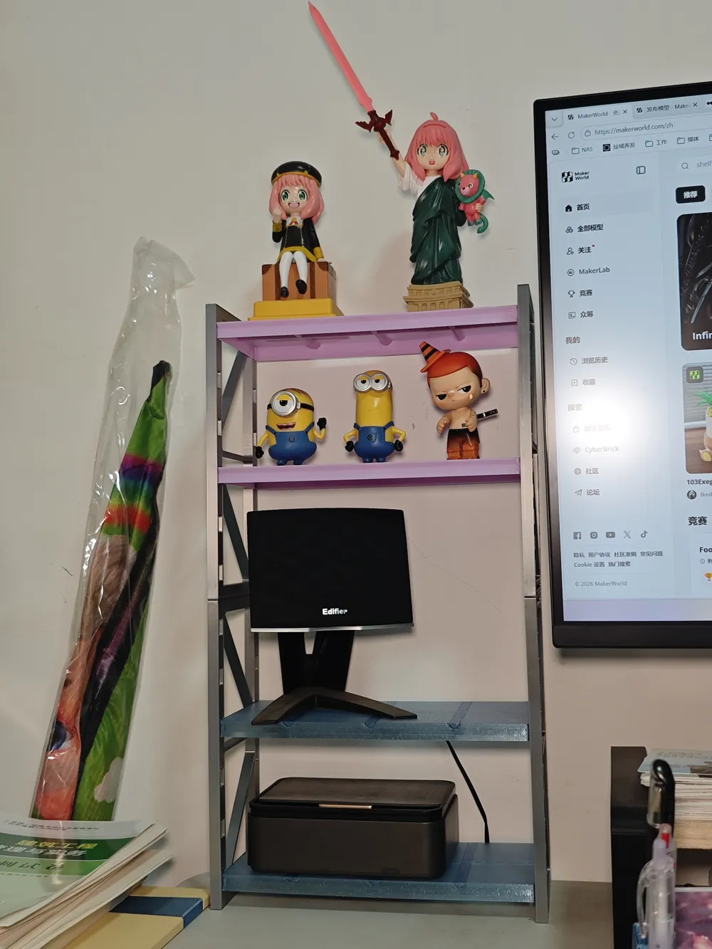 Desktop Tiered Storage Rack - Free 3D Print Model - MakerWorld