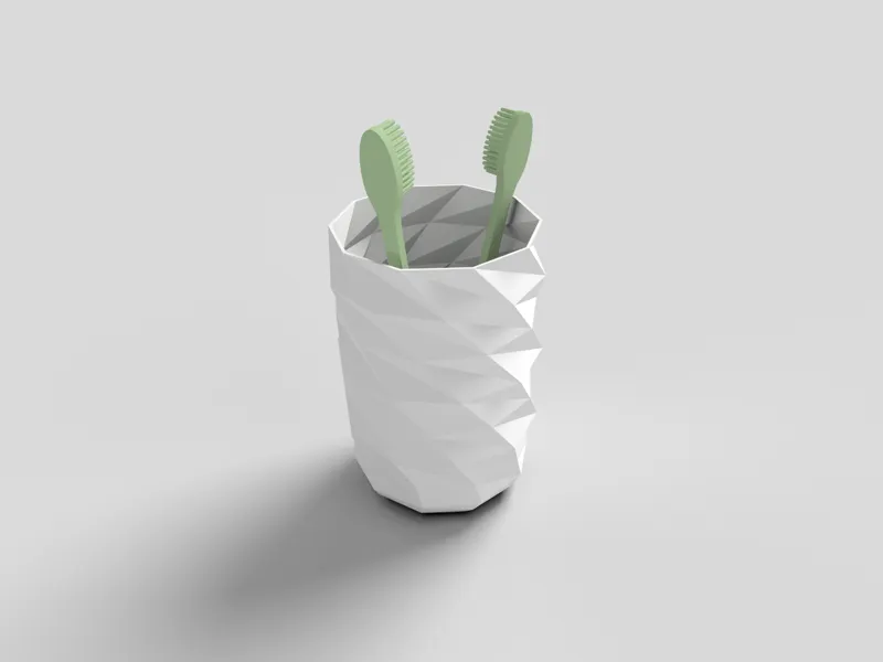 Toothbrush Holder Low Poly