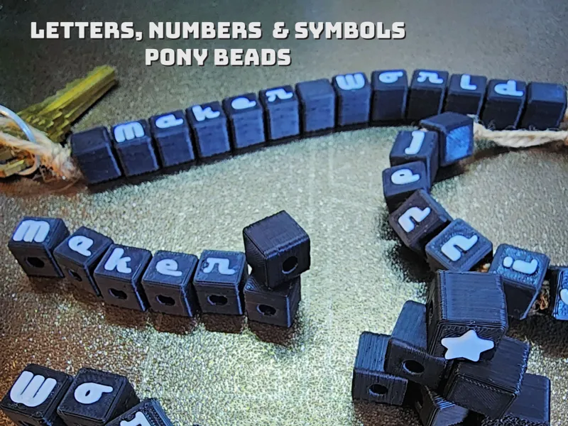 Alphabet Pony Beads | Letters, Numbers & Symbols
