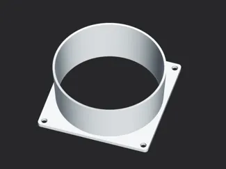 80mm fan to 80mm exhaust adapter