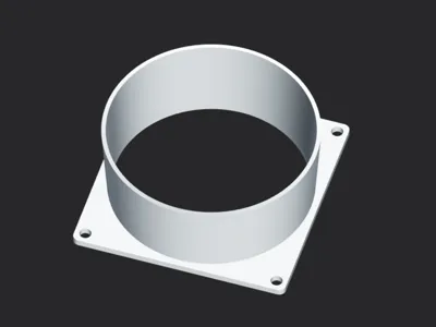 80mm fan to 80mm exhaust adapter