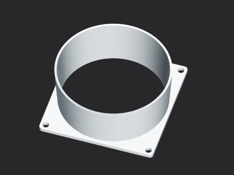 80mm fan to 80mm exhaust adapter