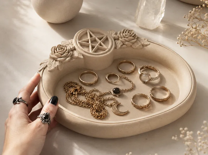 Pentagram Rose Jewelry Tray Organizer