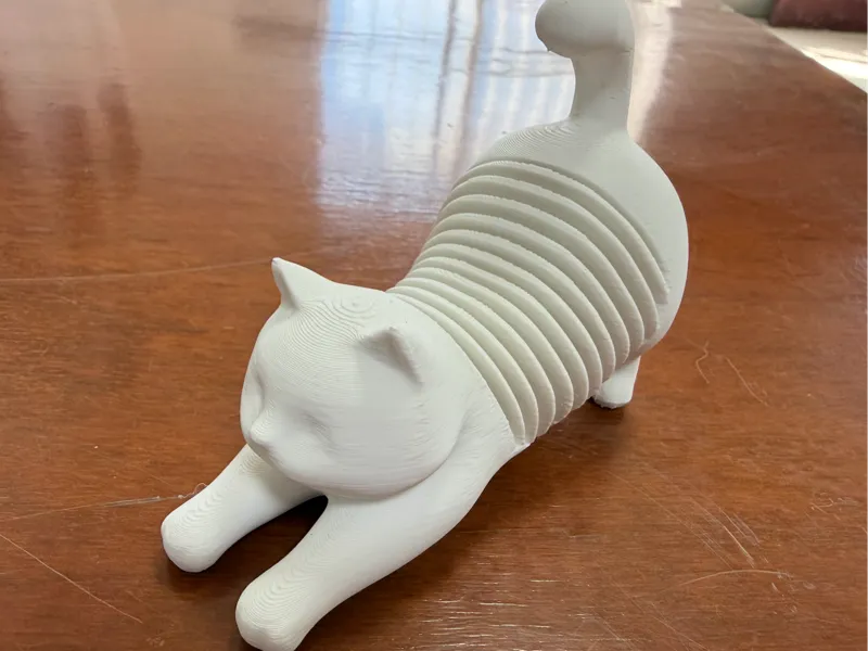 Stretching Spring Cat (Supports Required) 伸懒腰的弹簧猫