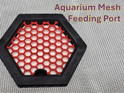 Aquarium Mesh Feeding Hole With Lid