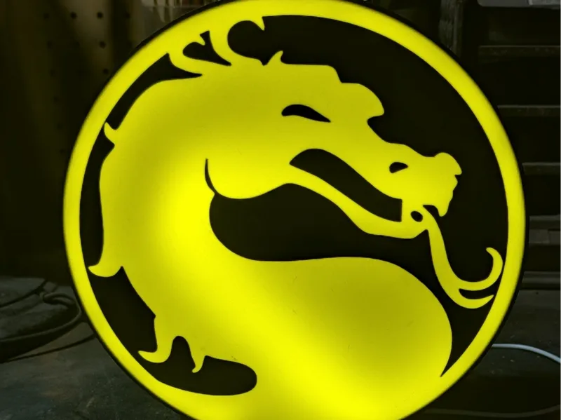 Mortal Kombat Logo Light Box