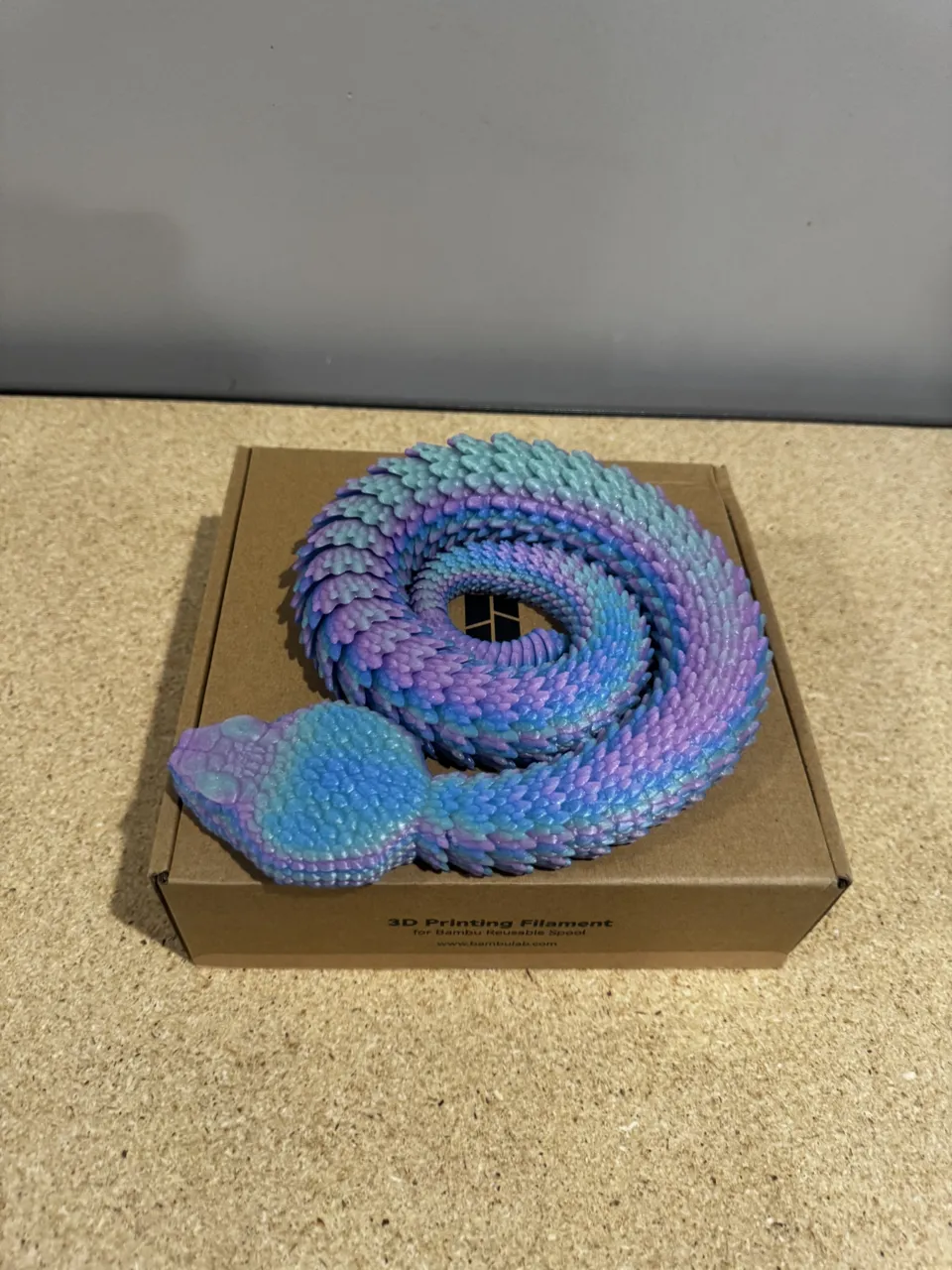 Articulated Rattlesnake (print in place) view 3