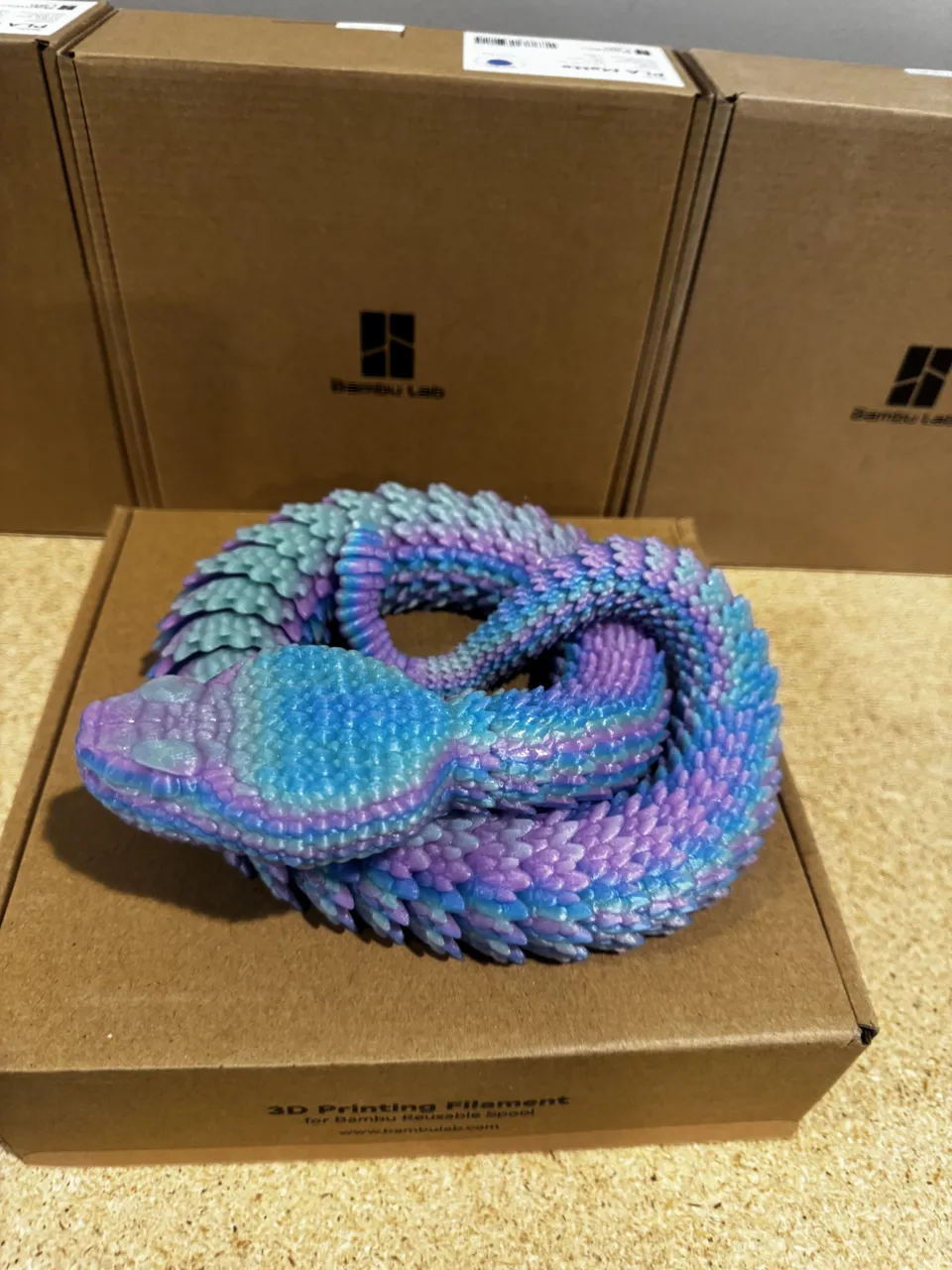 Articulated Rattlesnake (print in place) view 4