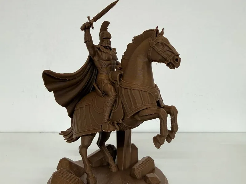Guerrero de combate con caballo