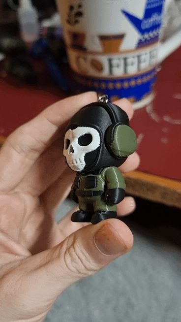 Chibi Ghost: Tactical Keychain