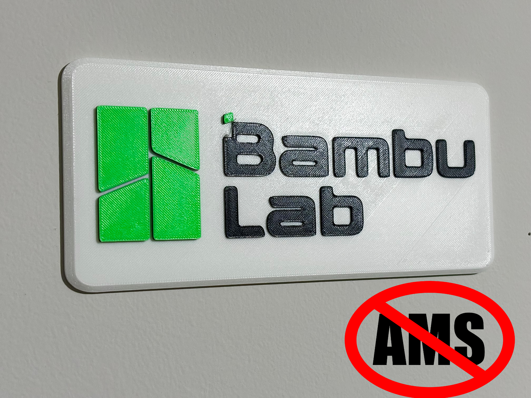 Bambu Labs Sign, No AMS!