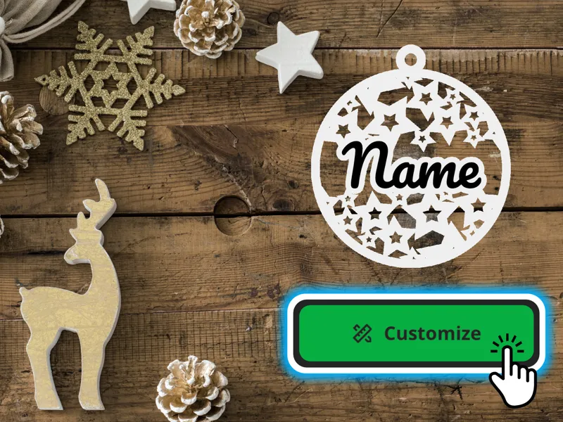 Christmas Name Ornament - Customizable