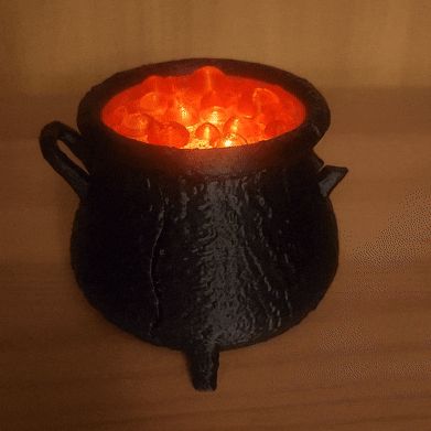 Witch’s Cauldron with Glowing Potion Insert