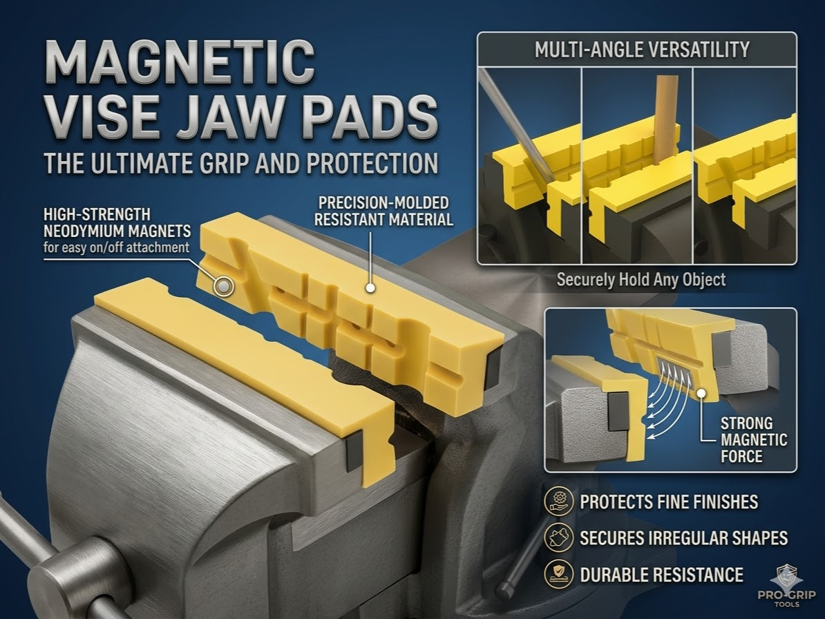 Magnetic clamp for vise