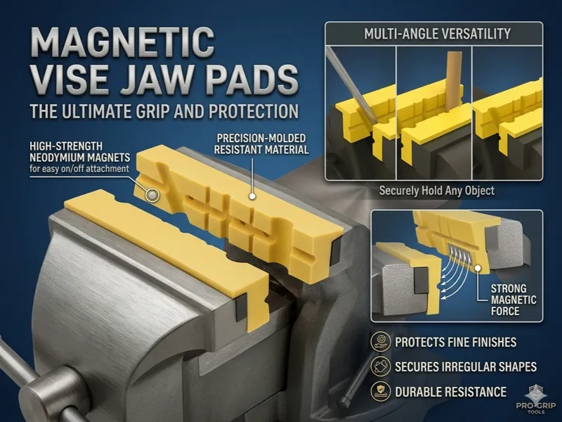 Magnetic clamp for vise