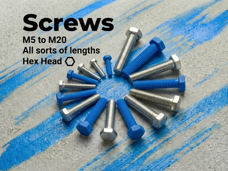 M5 - M20 Hex Screws in All Sorts of Lengths