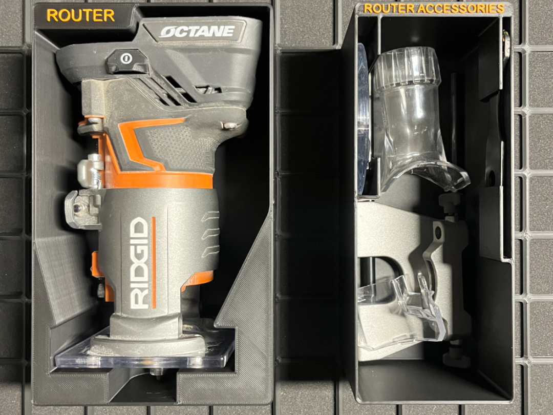 RIDGID Router and Accessories - Gridfinity