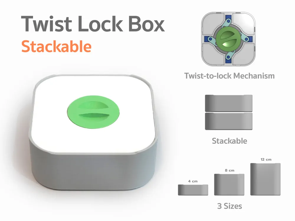 Twist Lock Box (Stackable)