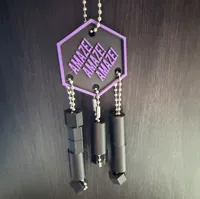 Single Keychain and Extra Beads