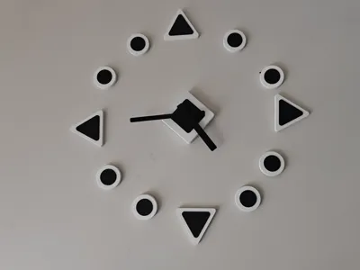 Geometry monochrome wall clock