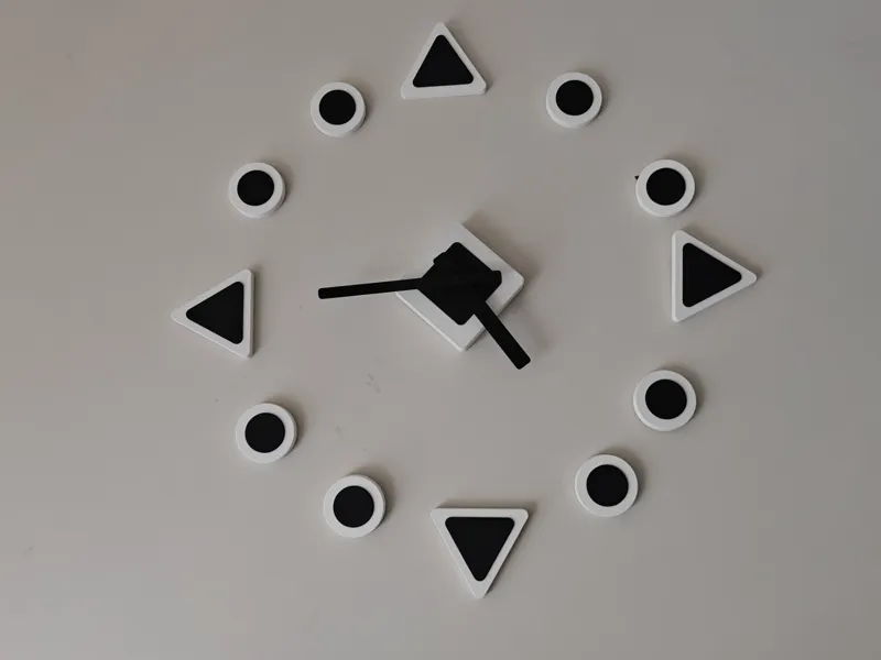 Geometry monochrome wall clock