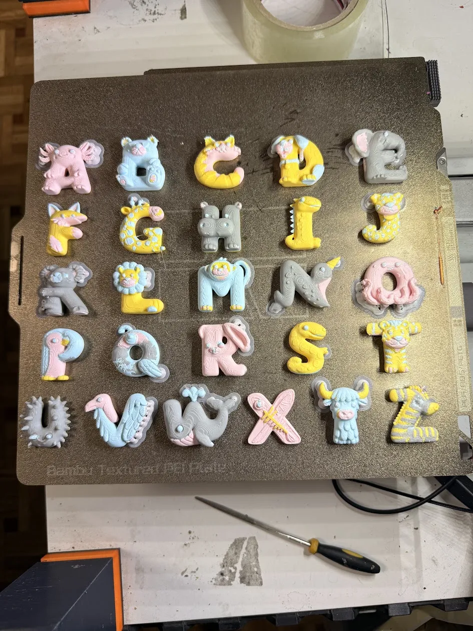 Animal Alphabet in English. Animal letters - Free 3D Print Model ...