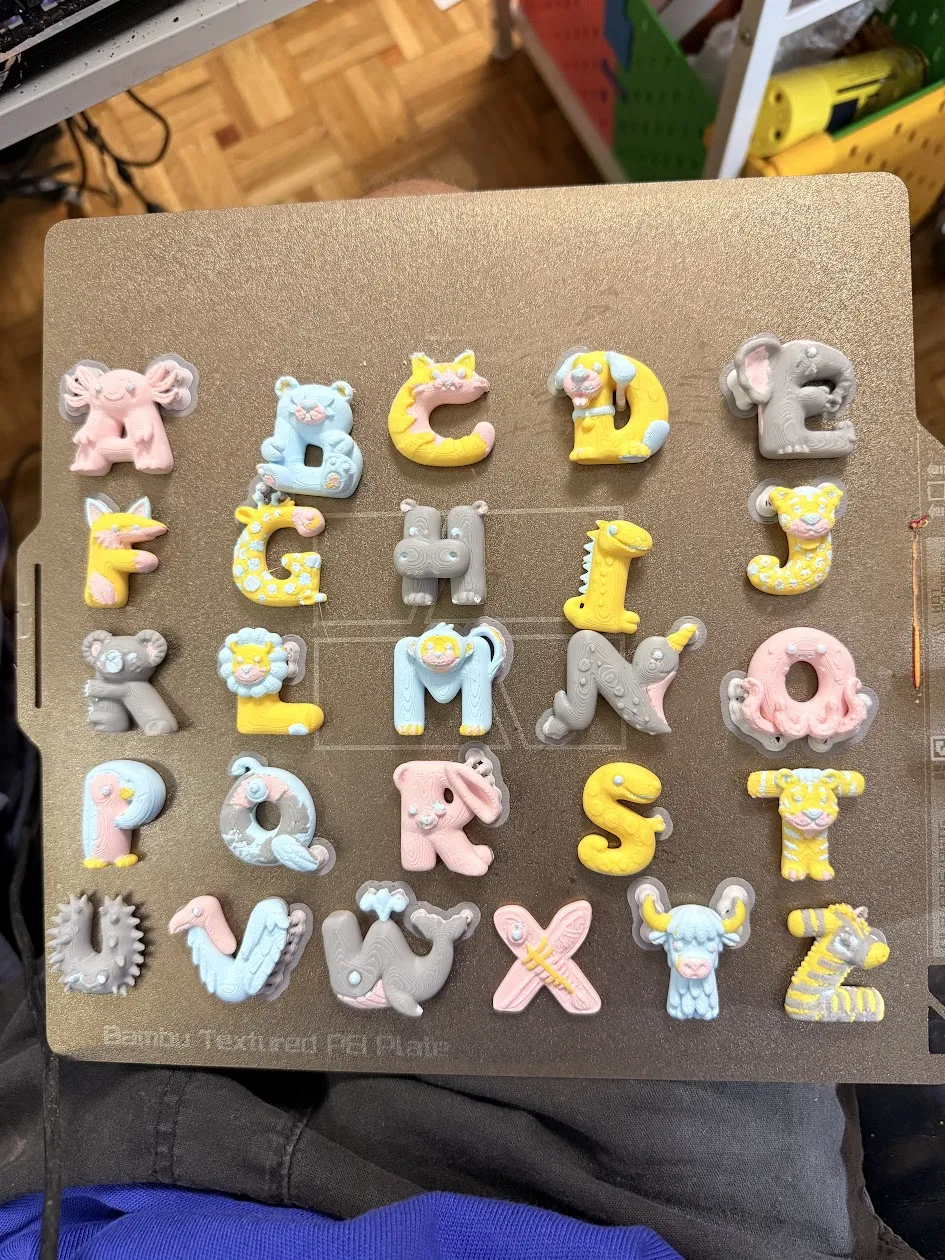 Animal Alphabet in English. Animal letters - Free 3D Print Model ...