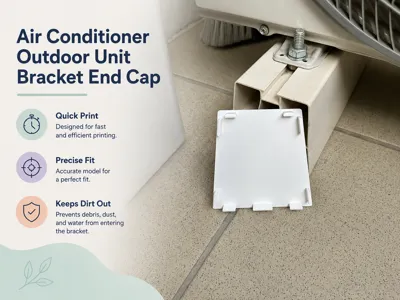 Air Conditioner Outdoor Unit Bracket End Cap