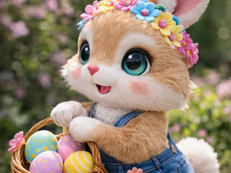 Easter Bunny – Süße Frühlingsfigur mit Ostereiern