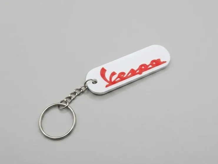 Vespa Logo Keychain - Reverse Print