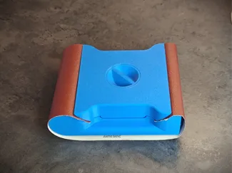 Sanding block with print-in-place lock mechanism