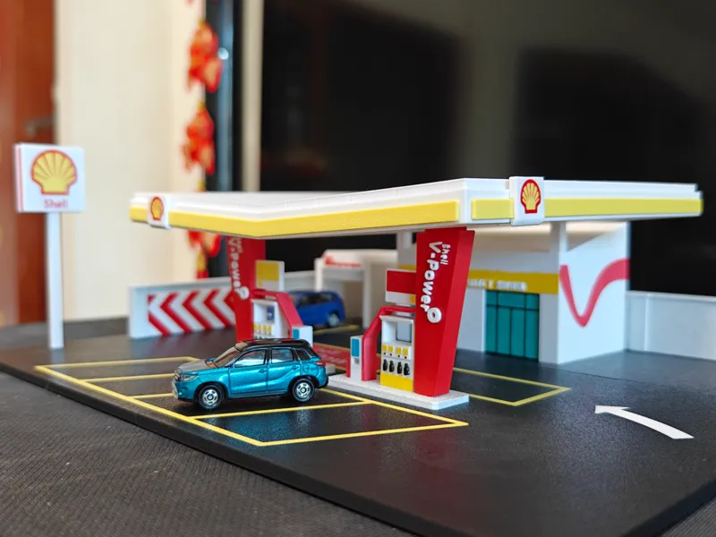 壳牌加油站（厦门象屿站）1:64微缩模型