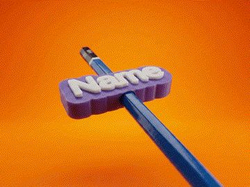 Universal Name Topper for Pencils [Generator]