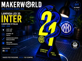 Lampada Inter Campioni D'italia 2025 2026
