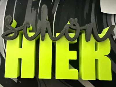 Lettering 'Nice Here'