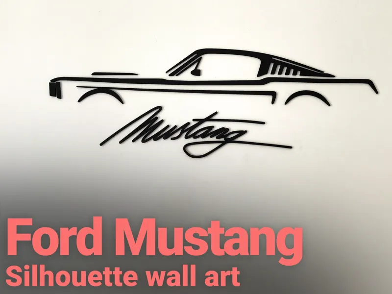 Ford Mustang Fastback - Silhouette wall art