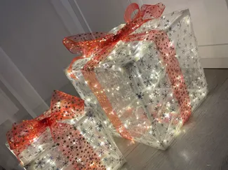 DIY Light-Up Christmas Gift Box Under the Tree