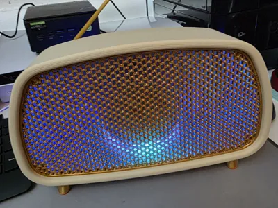 Echo Dot 5 Backside für Smart Speaker Retro Radio