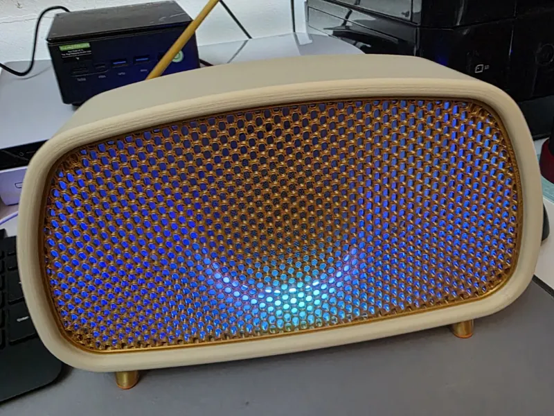Echo Dot 5 Backside für Smart Speaker Retro Radio