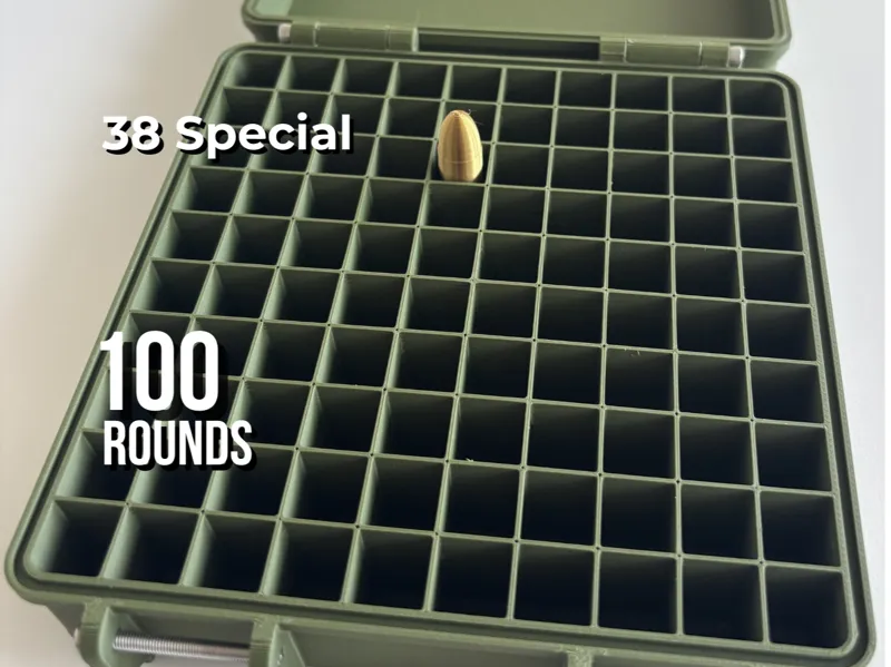 .38 Special Ammo box - Holds 100 Rounds