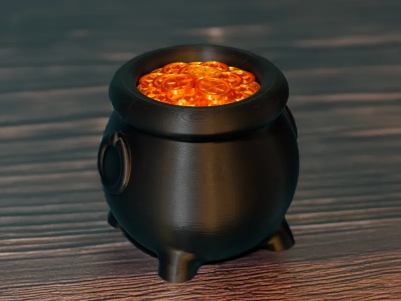 Cute Leprechaun Pot of Gold / Cauldron Candy Dish