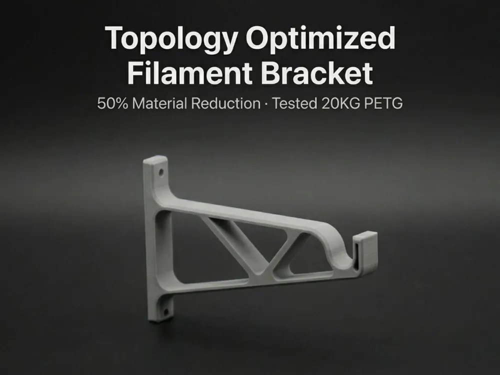 Topology Optimized Filament Rack 50% Less Material - Free 3D Print ...