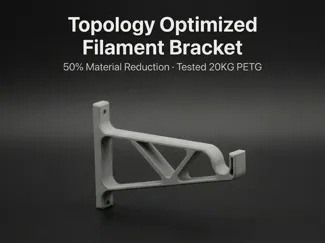 Topology Optimized Filament Rack 50% Less Material